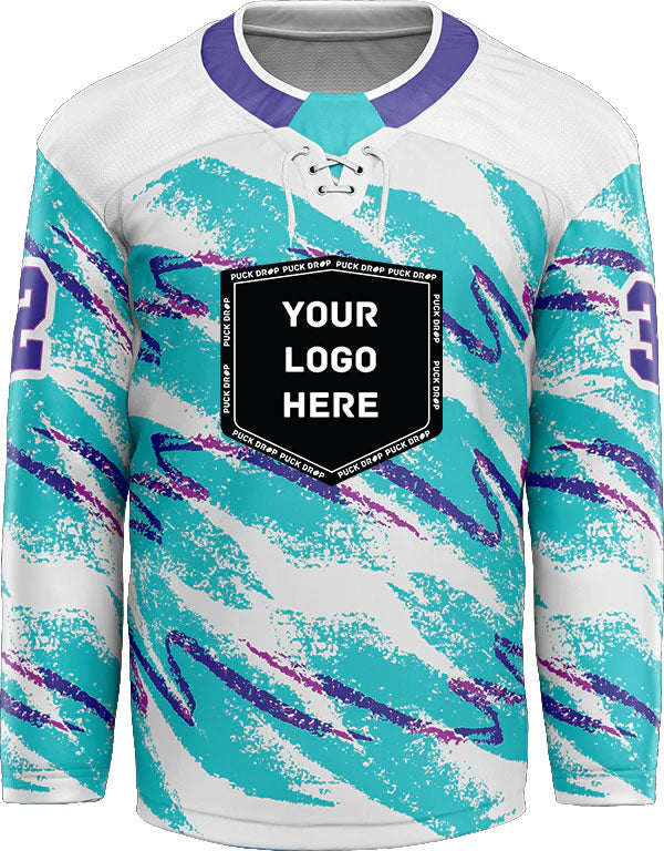 90's Jazz custom hockey jersey design