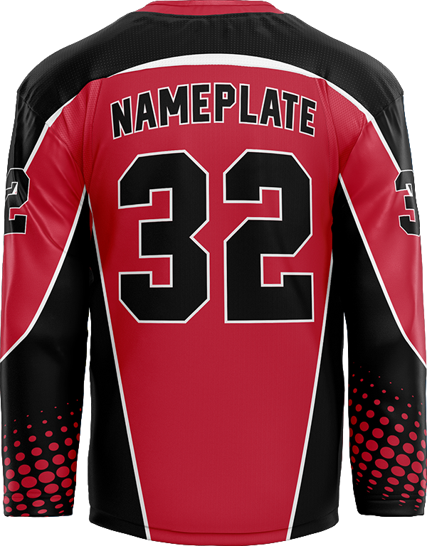 Red & Black Custom Hockey Jersey