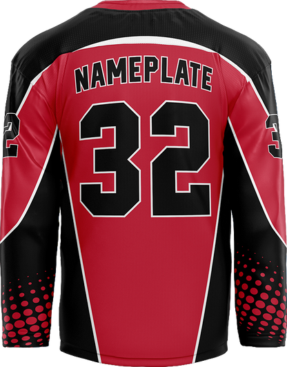 Red & Black Custom Hockey Jersey